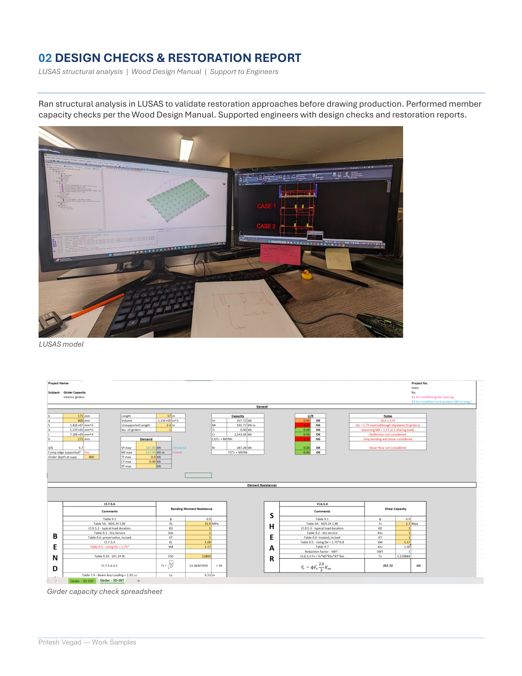 Design checks report — Restoration documentation review