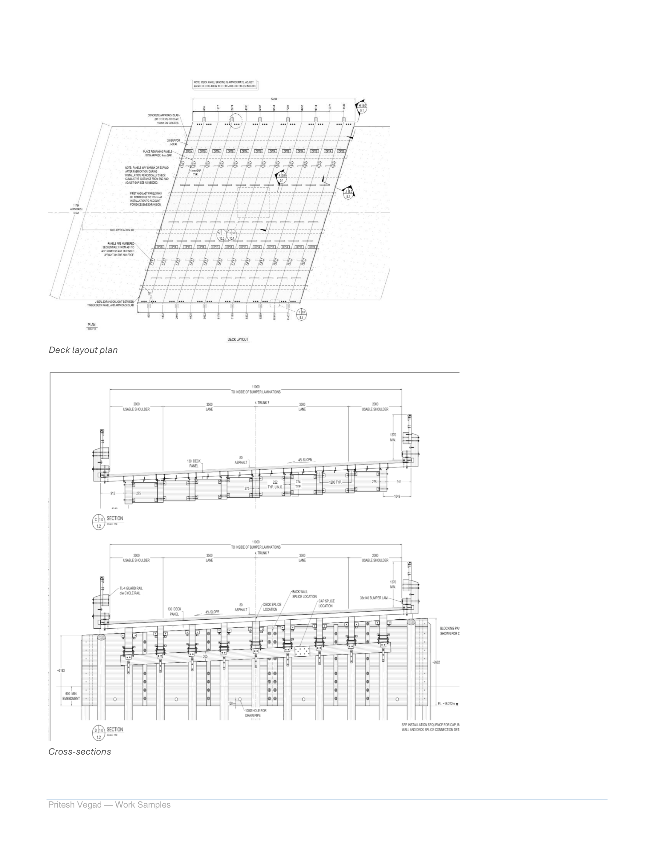 Restoration drawing — deck layout plan