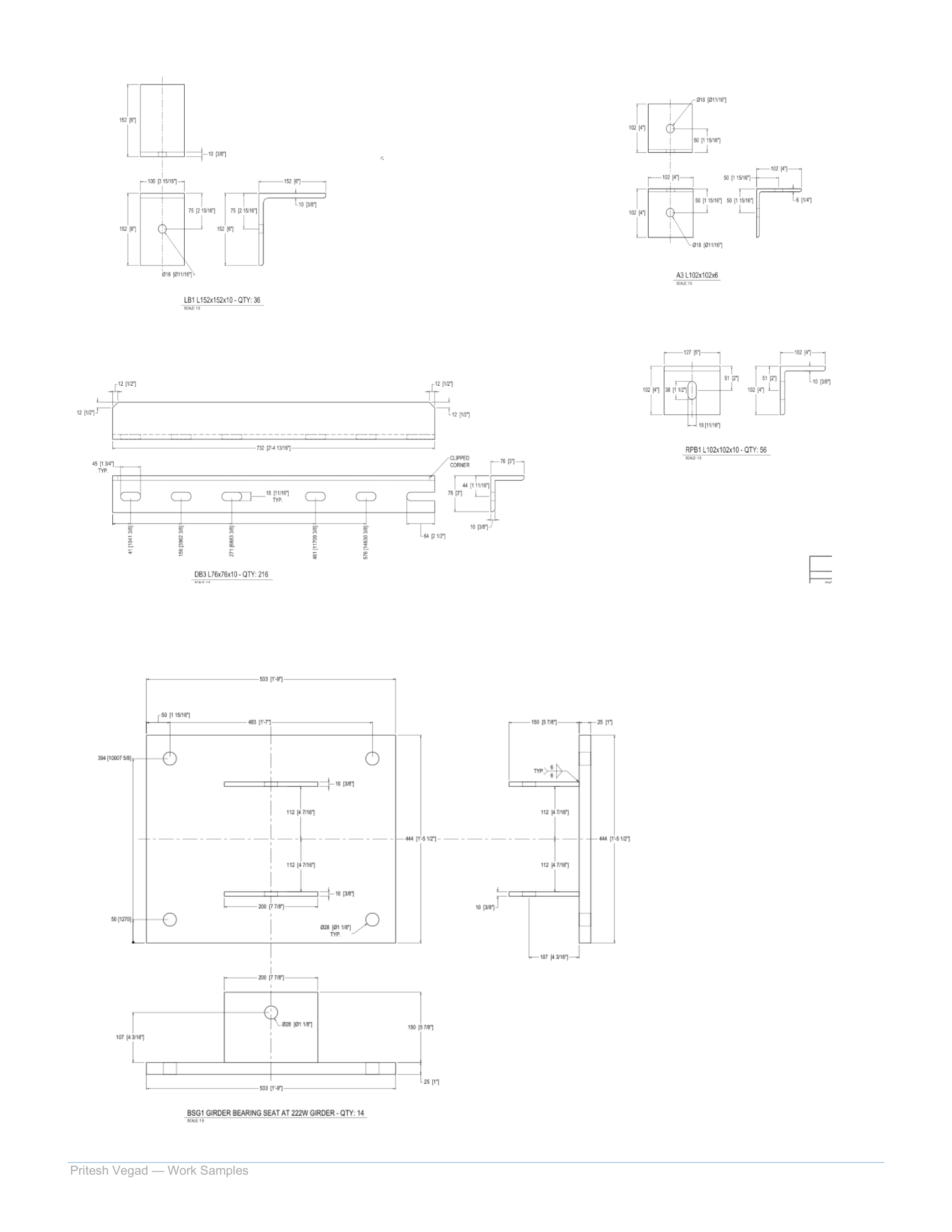 Steel Pony Truss — connection and stiffener details