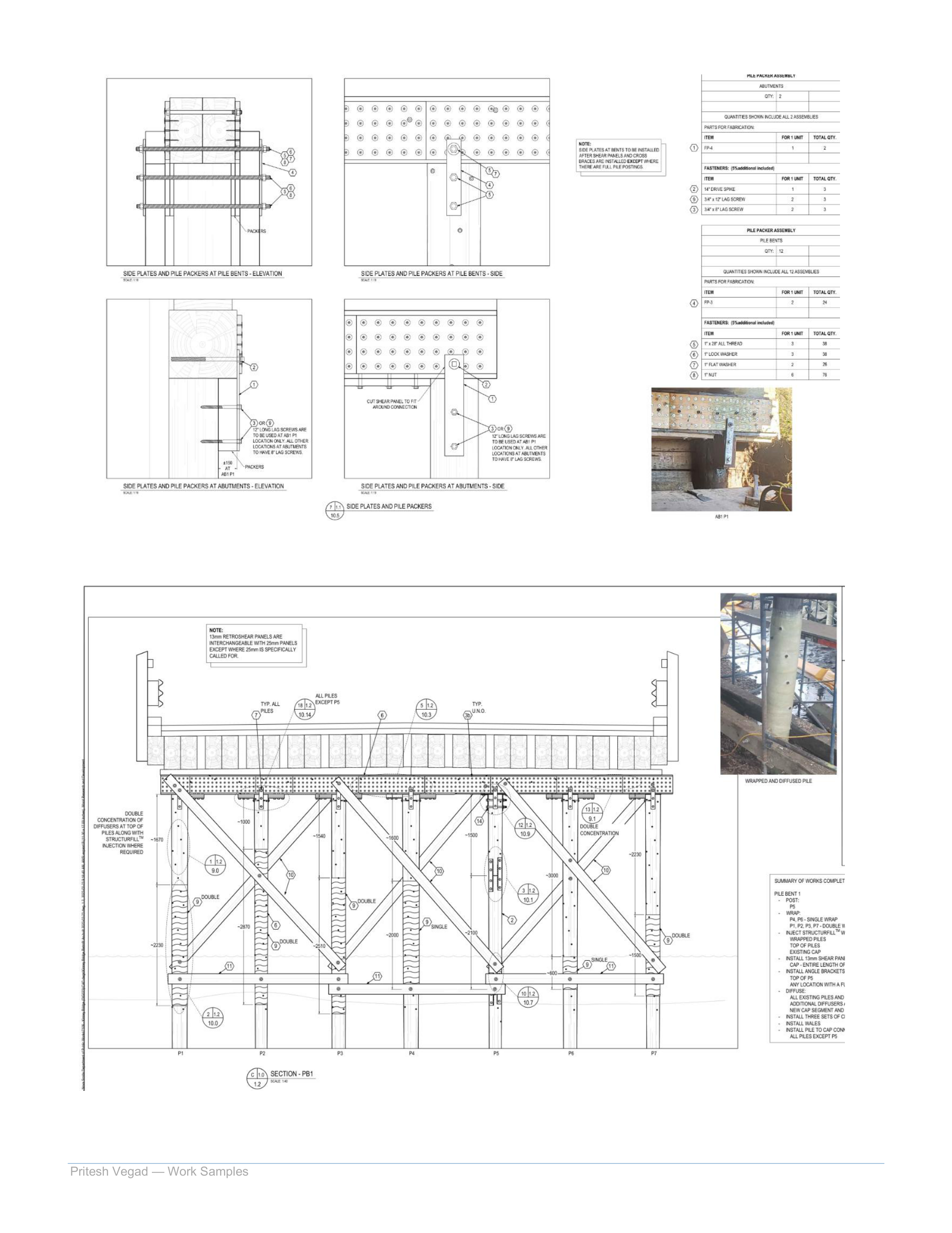As-built drawing — elevation details